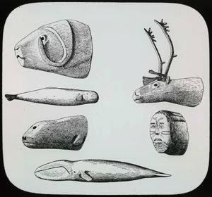 Image of Drawings of Carvings in Ivory